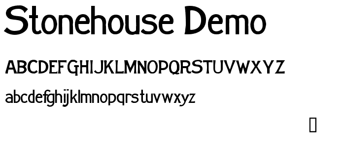 Stonehouse Demo font